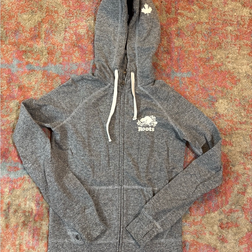 Roots Gray Zip-Up Hoodie